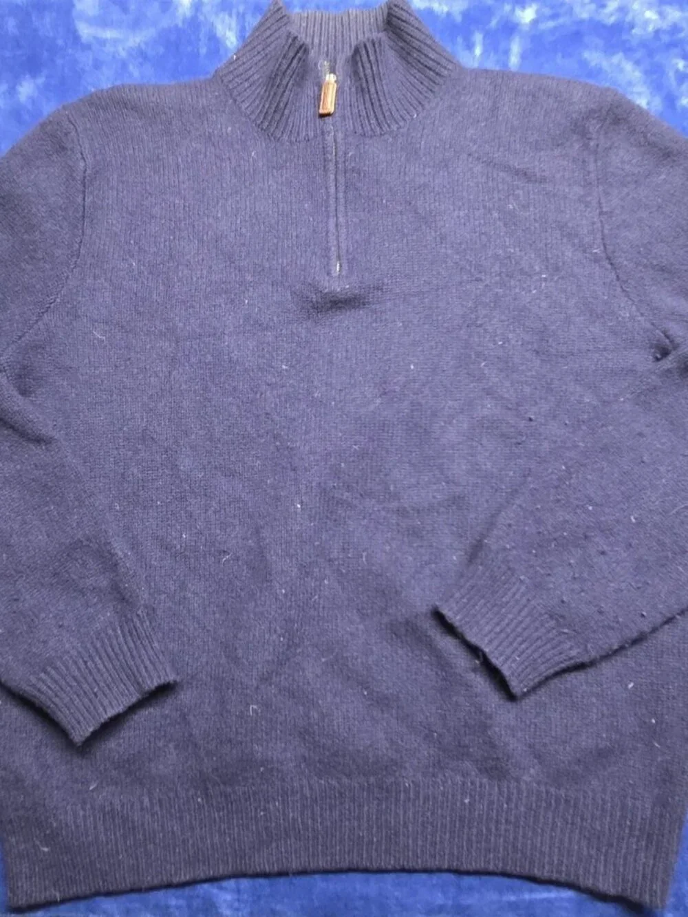 VTG Polo by Ralph Lauren ¼ Zip Lambswool Sweater Navy XL